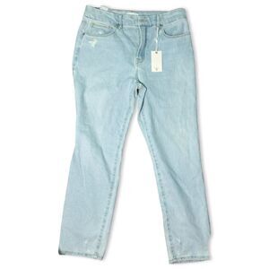 Good American Good Classic Jeans NWT 14/32 — Light Wash Distressed Skinny